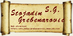 Stojadin Grebenarović vizit kartica